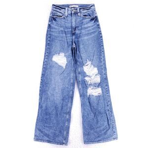 So Jeans Denim Cotton Womens SZ 25 Blue Straight Stretch VTG High Rise 90s Slim